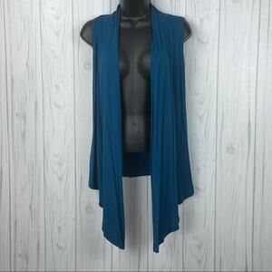 All for you blue lightweight casual vest size small